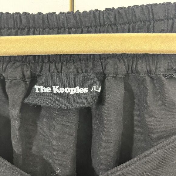 The Kooples Dress Women’s Size 1 Black Button Front Off Shoulder Long Sleeve - Picture 3 of 7